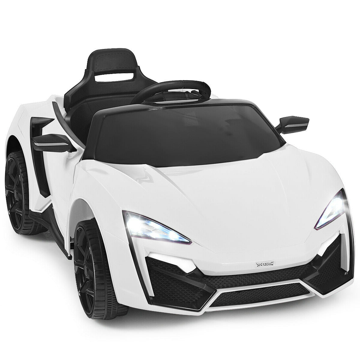 12V 2.4G RC Electric Vehicle with Lights-Red - White