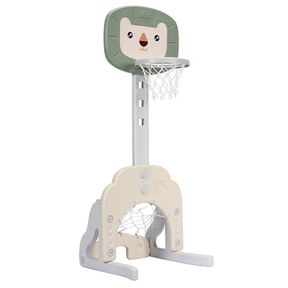 3-in-1 Adjustable Kids Basketball Hoop Sports Set