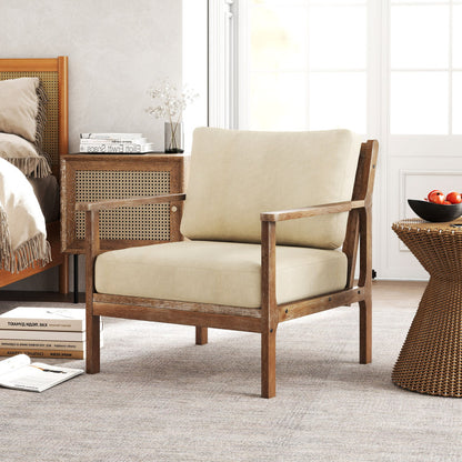 Modern Accent Chair & Tempered Glass Oval Side Coffee Table Set