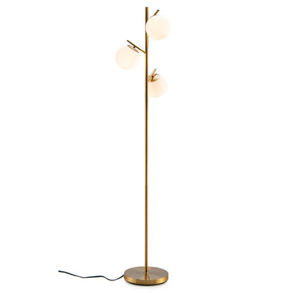Living Room Set: Floor Lamp + Accent Chair + 3-Seat Sofa