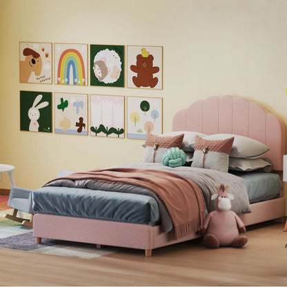 Children‚Äôs Room Furniture Bundle: Twin Pink Bed Blue & Pink Rocking Chairs Storage End Table