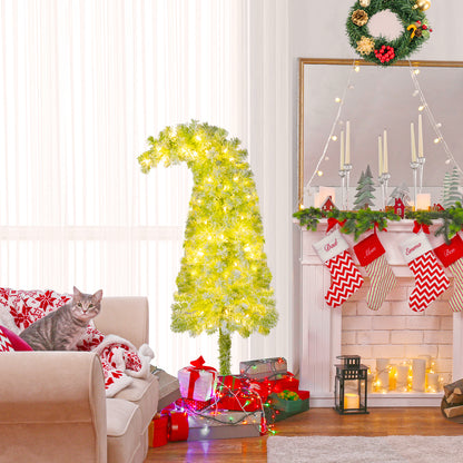 5/6/7 FT Whimsical Christmas Tree with Bendable Top and 216/290/366 Branch-5 FT