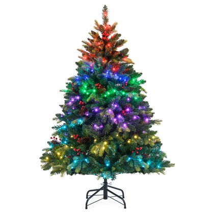 5/6/7/8 FT Artificial Christmas Tree with LED Lights and Remote APP Control-5 FT