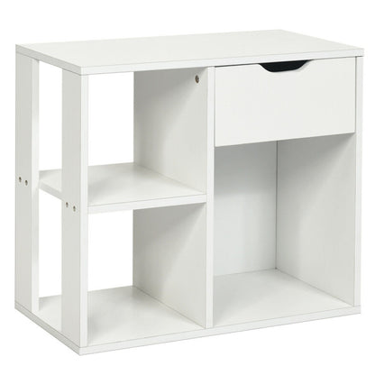 5-Piece Modern Living Room Furniture Set: Side table+Coffee table+Console table+Bookcase+Corner shelf