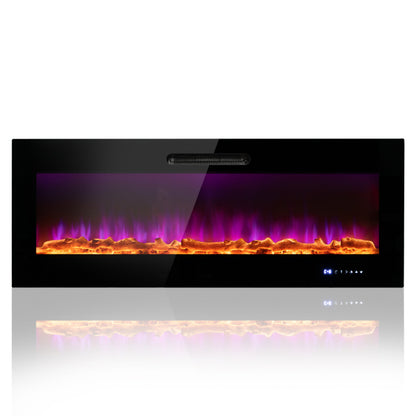 Ultimate Holiday D√©cor Suite: Pre-Lit Snow Flocked Christmas Tree & 50" Recessed Electric Fireplace Set