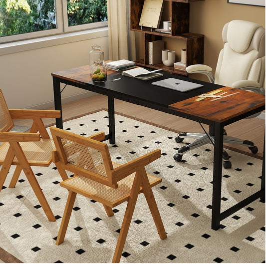 All-in-One Home Office Furniture Bundle ‚Äì Ergonomic Chair Spacious Desk Multi-Drawer Cart Bookshelf & Accent Chairs