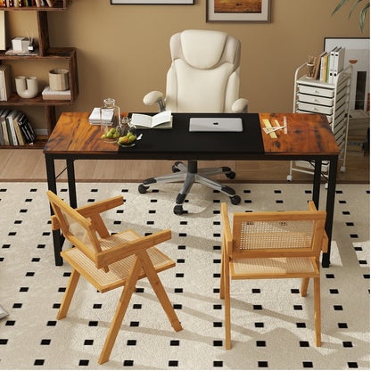 All-in-One Home Office Furniture Bundle ‚Äì Ergonomic Chair Spacious Desk Multi-Drawer Cart Bookshelf & Accent Chairs
