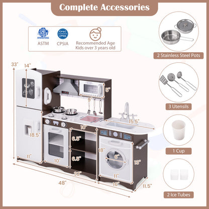 Kids Toy Storage & Pretend Play Kitchen Bundle