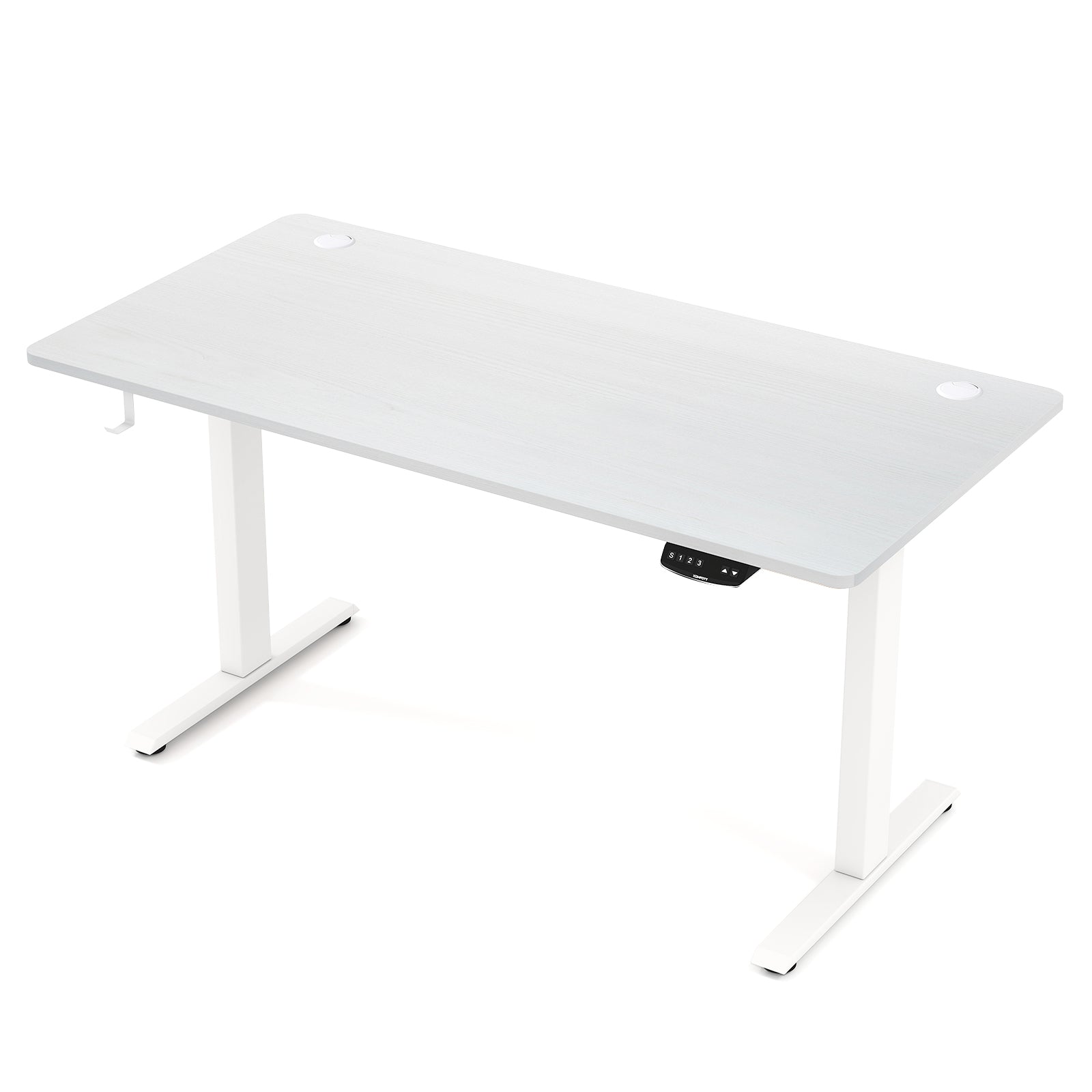 Electric Standing Desk Height Adjustable with 3 Memory Heights White-L