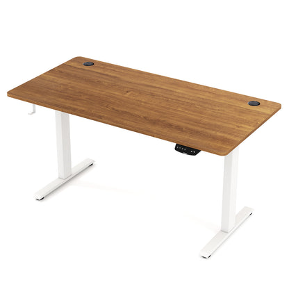 Electric Standing Desk Height Adjustable with 3 Memory Heights Walnut-L