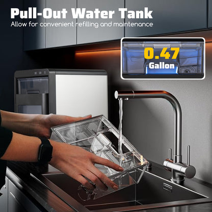 Countertop Nugget Ice Maker and Powerful Fruit Vegetable Juicer Combo for Refreshing Beverages