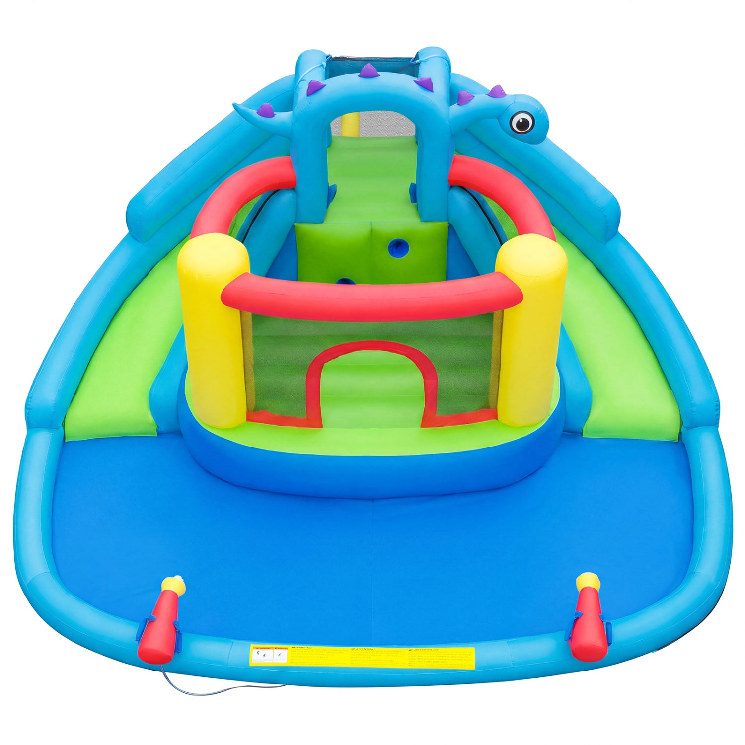 Inflatable Water Slide Park Dinosaur-themed Kids Inflatable Bounce House with Double Slides