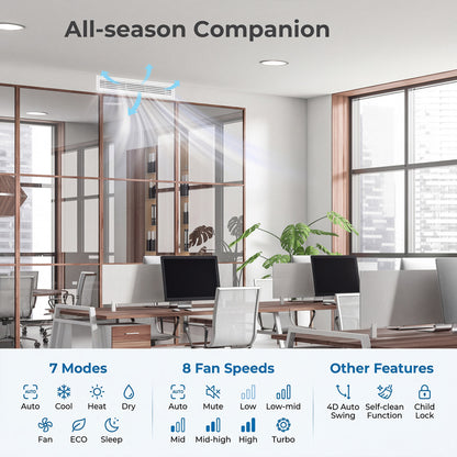 X-Pro 35000 BTU 4 Zone 22.5 SEER2 Concealed Ducted Mini Split