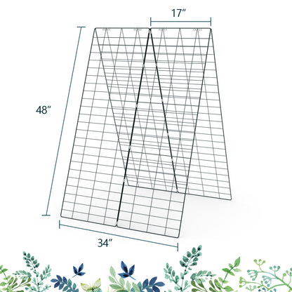 A-Frame Garden Trellis for Climbing Plant with Ground Stake and Cable Tie