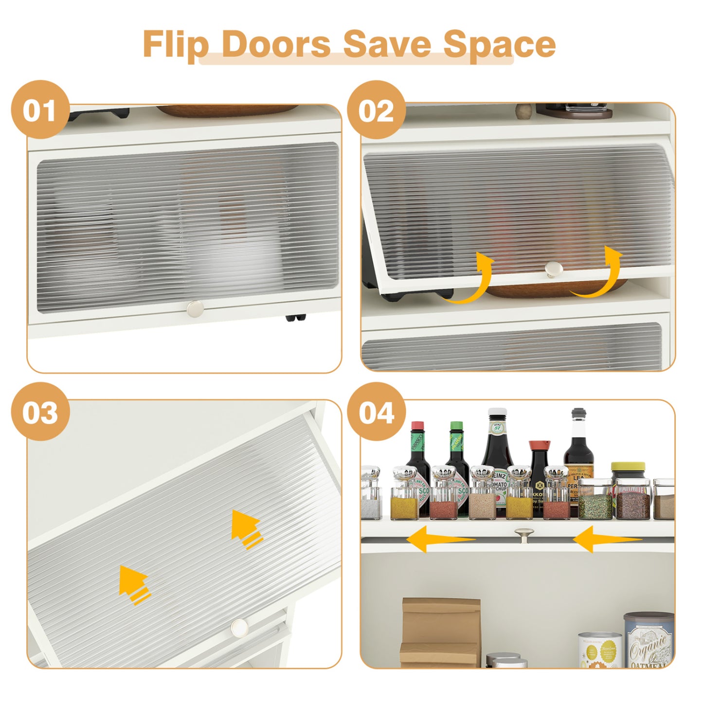 5-Tier Kitchen Storage Baker's Rack with Flip