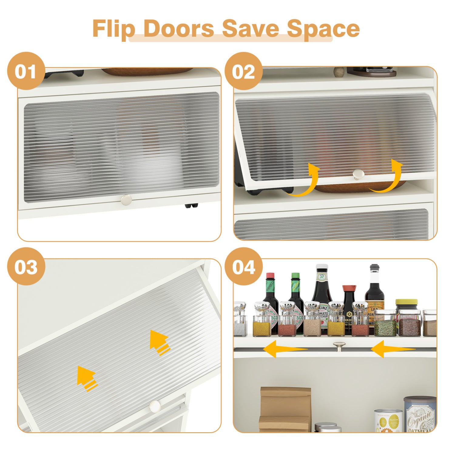 5-Tier Kitchen Storage Baker's Rack with Flip