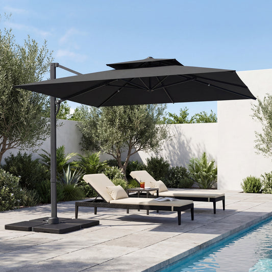 10 FT Cantilever Patio Umbrella with 220 LBS Base