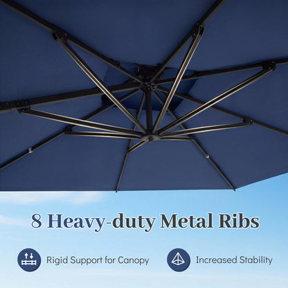 10 FT Cantilever Patio Umbrella with 220 LBS Base