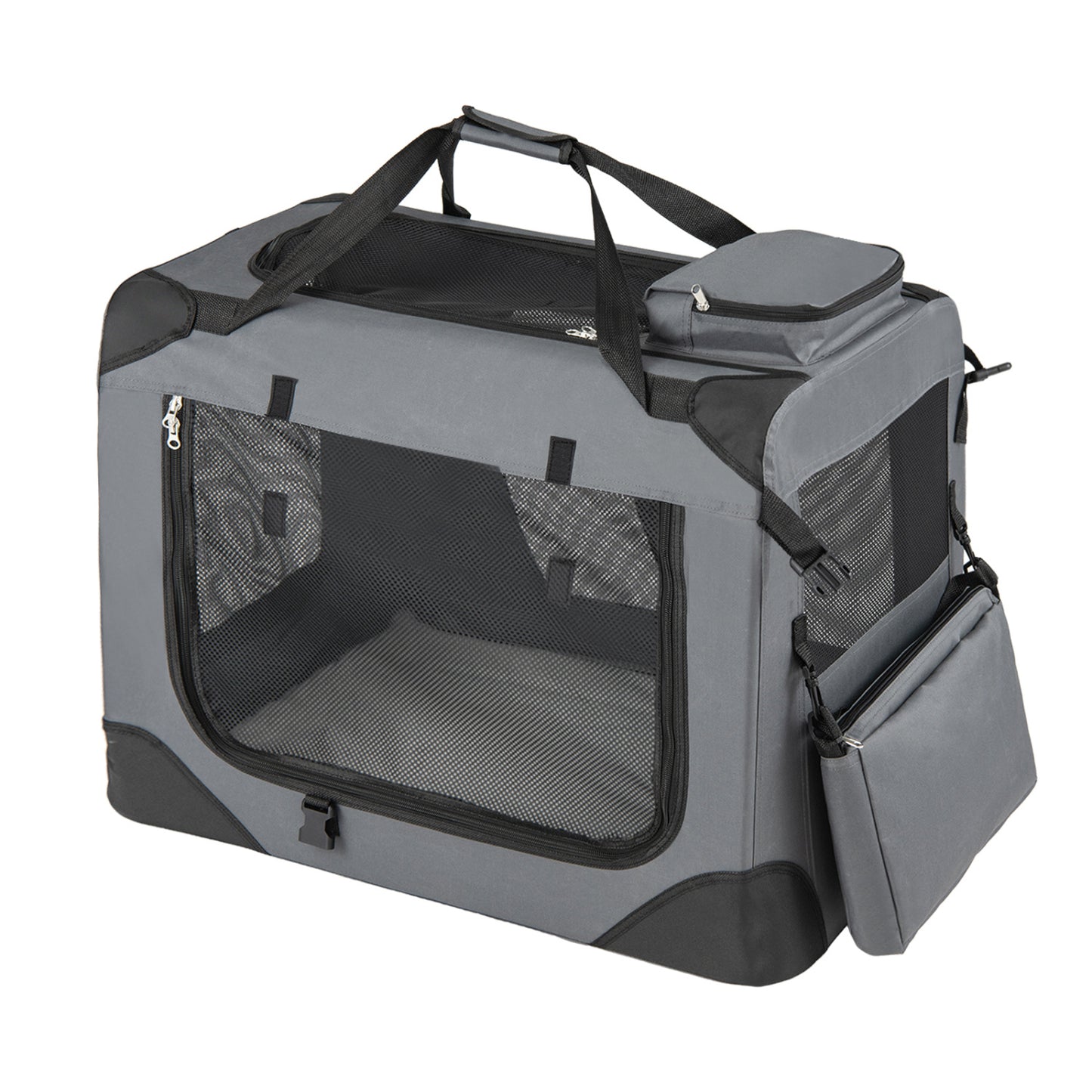 Soft Collapsible Dog Crate with Mesh Windows and 3 Doors