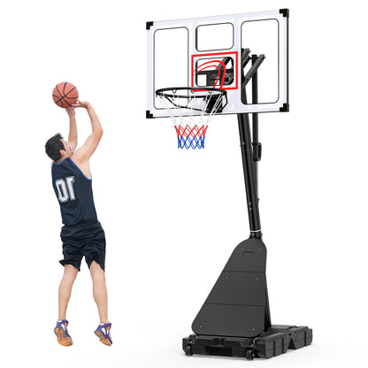 Portable Basketball Hoop Adjustable 4.9-10 Feet with Base