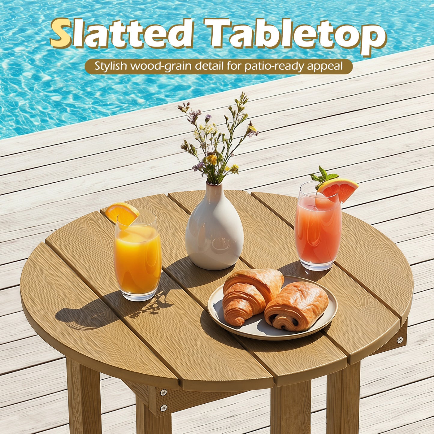 Adirondack Side Table 18x18 Weather-Resistant HIPS