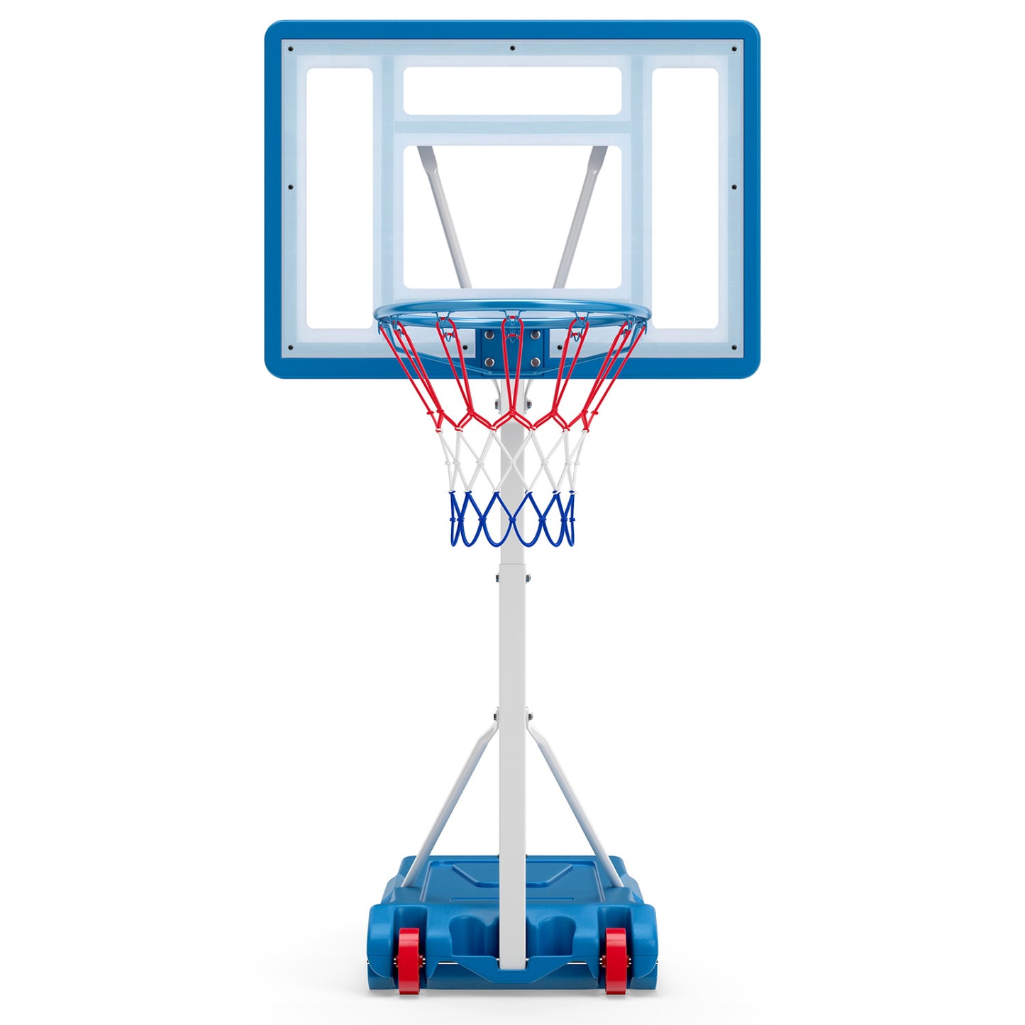 Adjustable Pool Basketball Hoop with Shatterproof Backboard