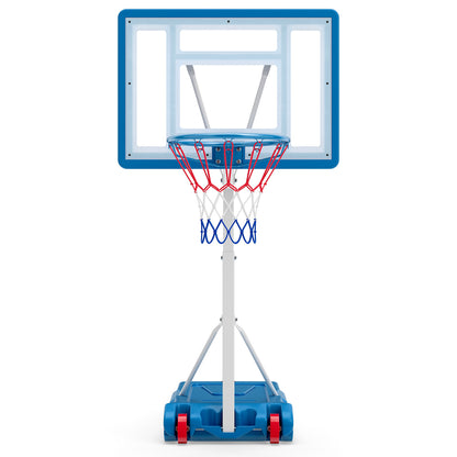 Adjustable Pool Basketball Hoop with Shatterproof Backboard