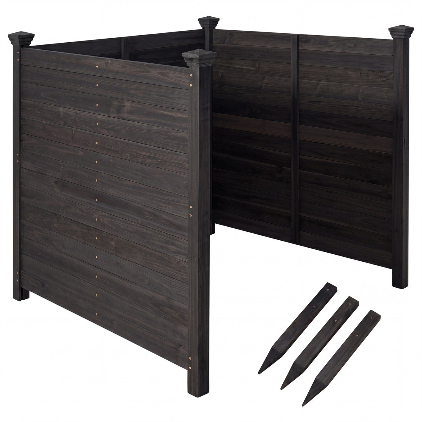3-Panel Outdoor Privacy Fence for AC Units & Equipment
