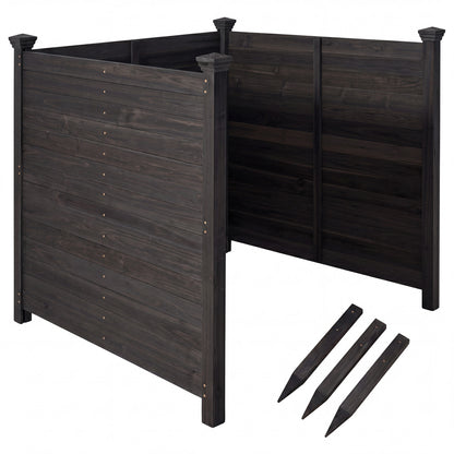 3-Panel Outdoor Privacy Fence for AC Units & Equipment