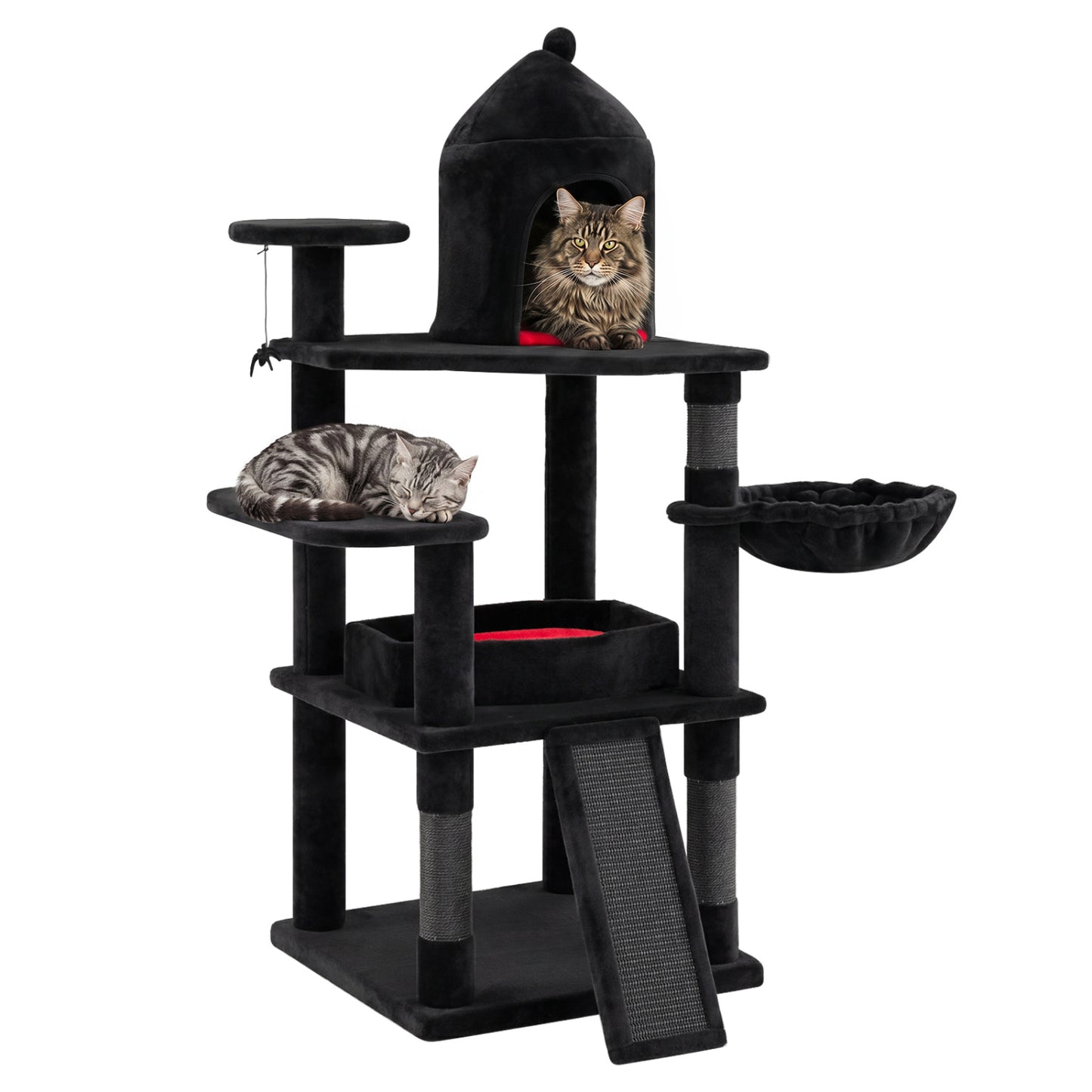 50-Inch Gothic Multi-Level Cat Tree with Castle House