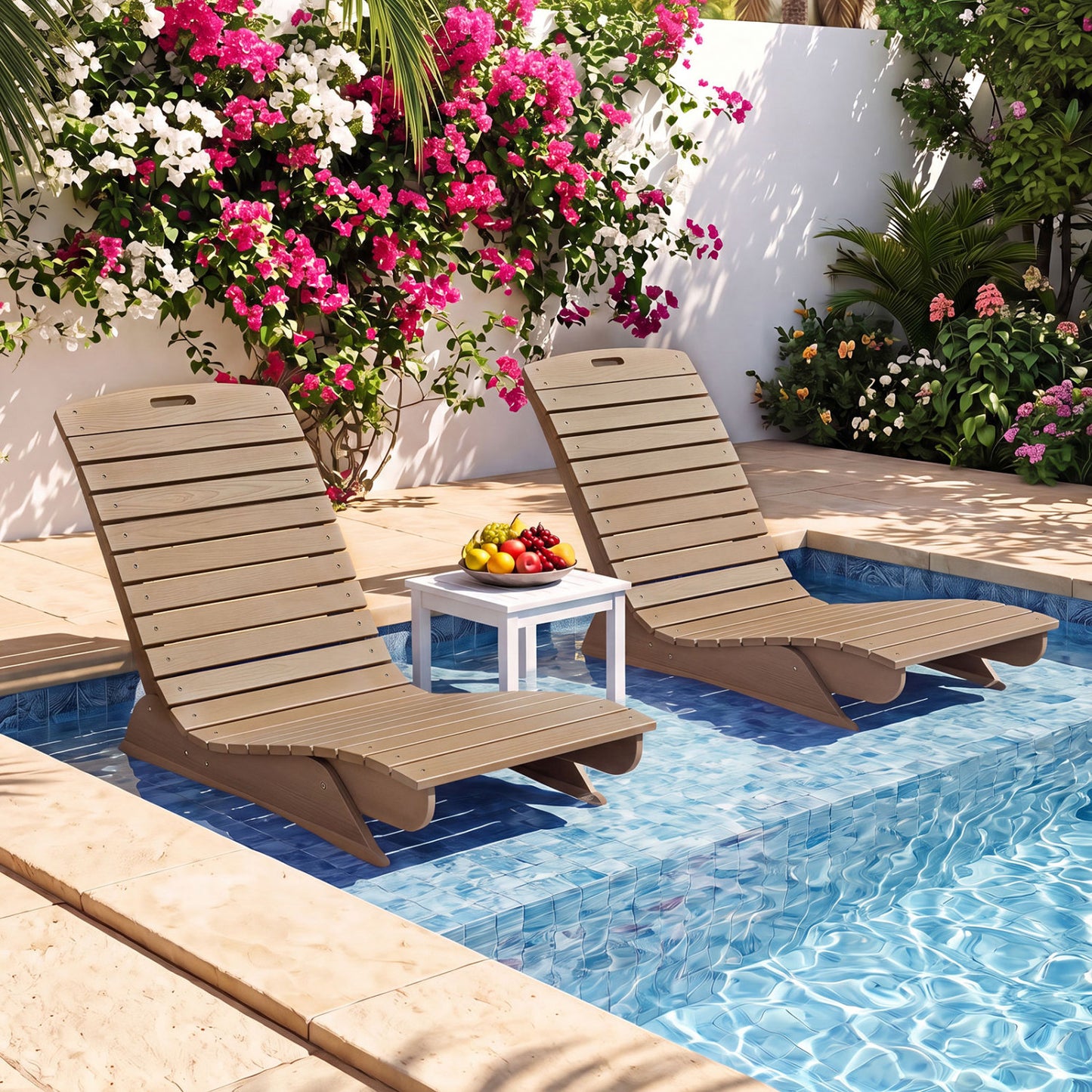 In-Pool Lounge Chair with Contoured Ergonomic Design