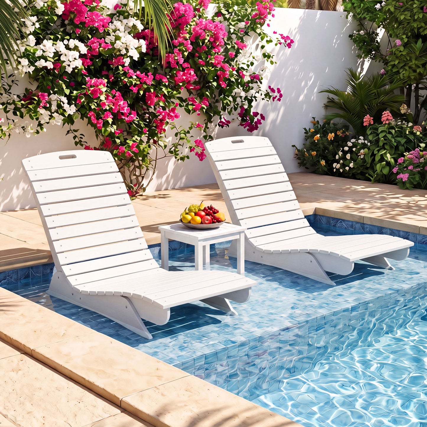 In-Pool Lounge Chair with Contoured Ergonomic Design