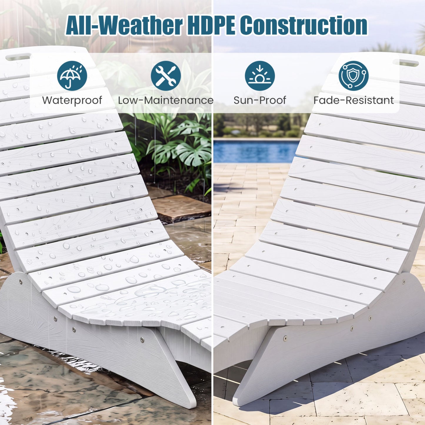 In-Pool Lounge Chair with Contoured Ergonomic Design