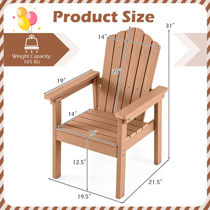 Adirondack Chair with High Backrest and Wide Armrests
