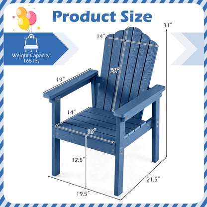 Adirondack Chair with High Backrest and Wide Armrests