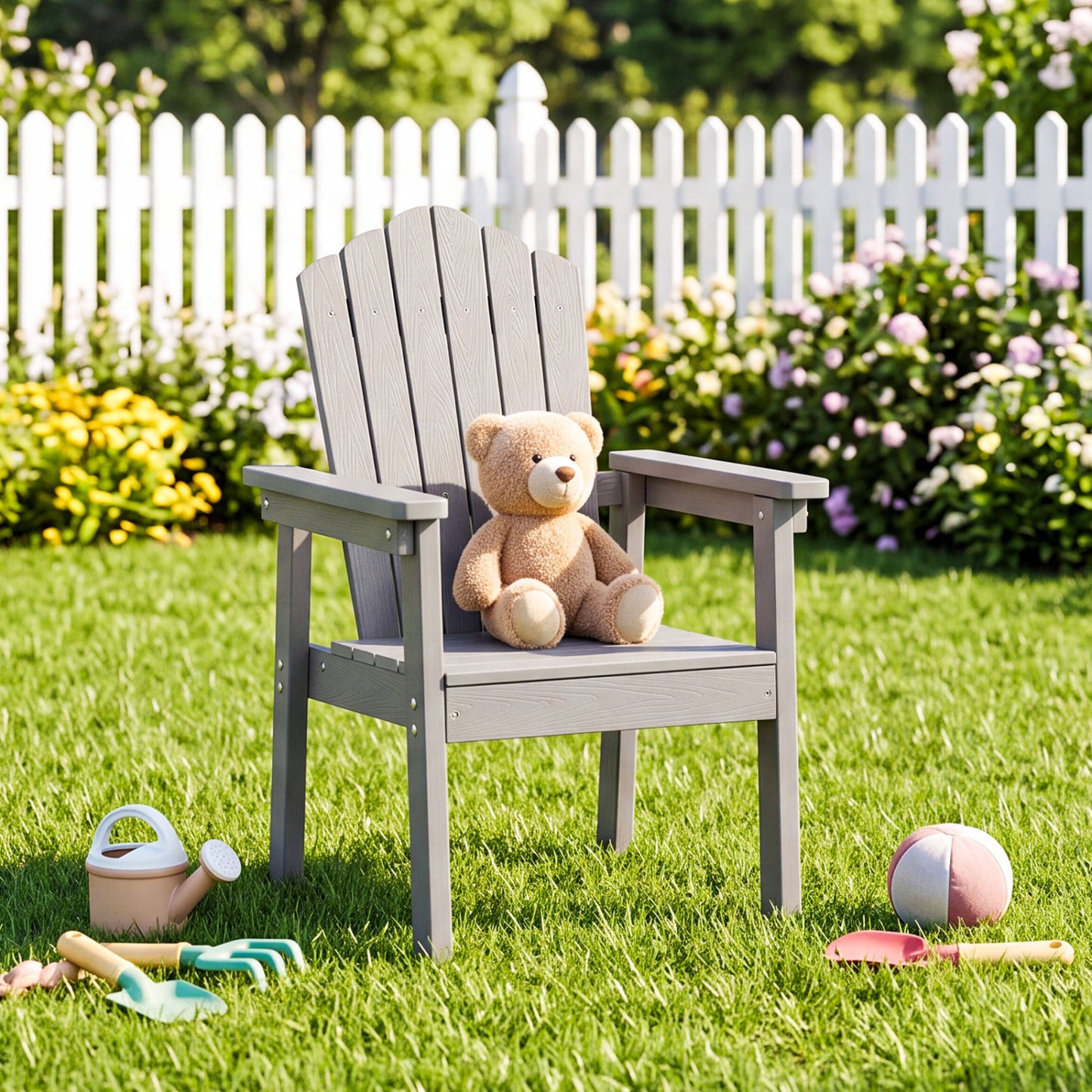 Adirondack Chair with High Backrest and Wide Armrests