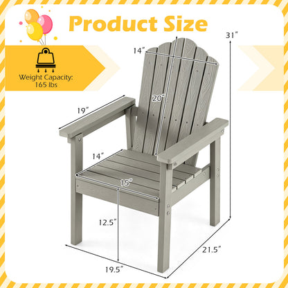 Adirondack Chair with High Backrest and Wide Armrests