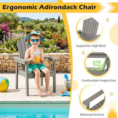 Adirondack Chair with High Backrest and Wide Armrests