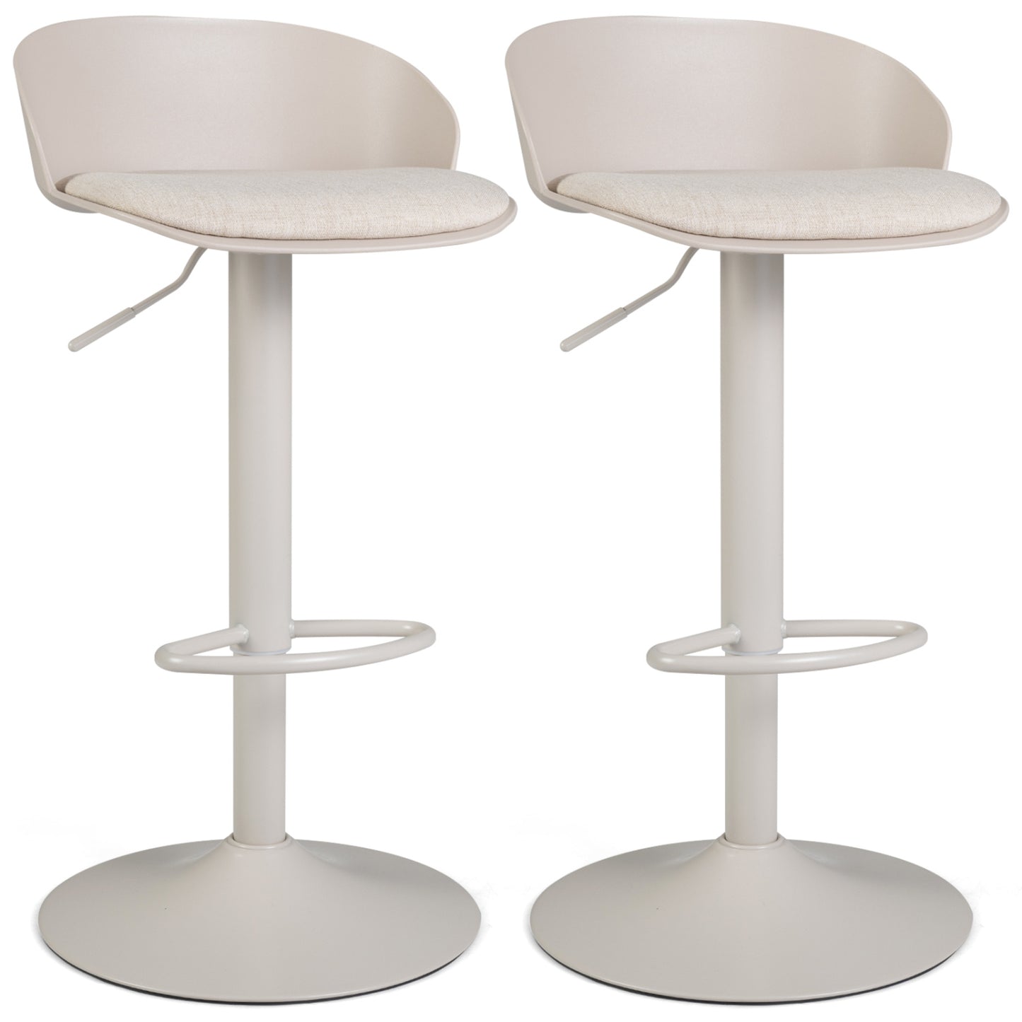 Adjustable Swivel Bar Stools Set of 2 with Back & Footrest