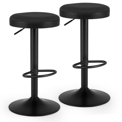 Adjustable Bar Stools Set of 2 with Padded Seat