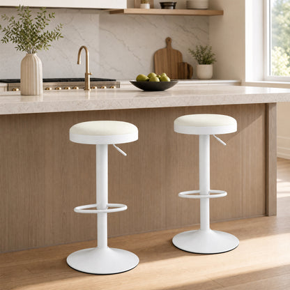 Adjustable Bar Stools Set of 2 with Padded Seat