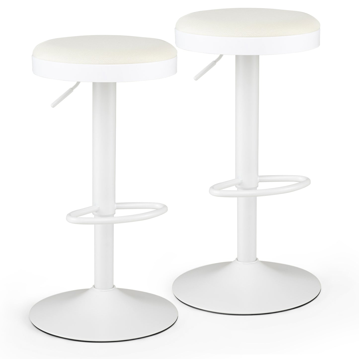 Adjustable Bar Stools Set of 2 with Padded Seat