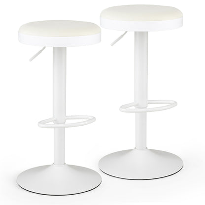 Adjustable Bar Stools Set of 2 with Padded Seat