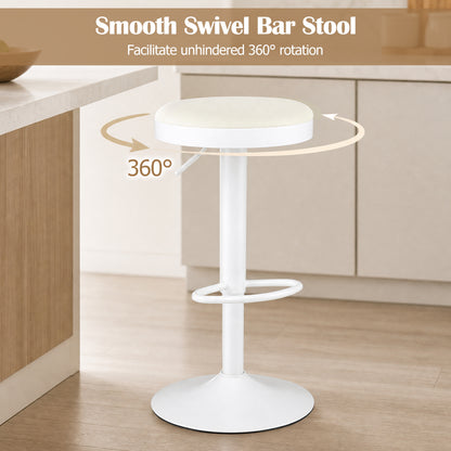 Adjustable Bar Stools Set of 2 with Padded Seat
