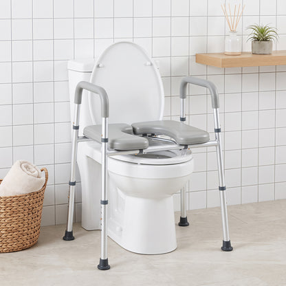 Raised Toilet Seat with Handles - 400 LBS Capacity