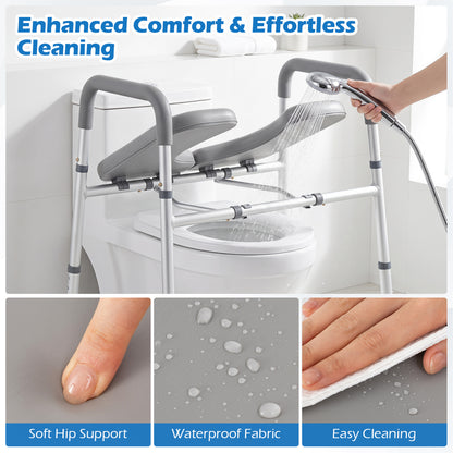 Raised Toilet Seat with Handles - 400 LBS Capacity