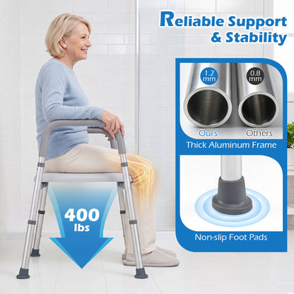 Raised Toilet Seat with Handles - 400 LBS Capacity