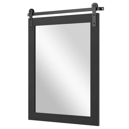 Rectangle Farmhouse Wall Mirror with Metal Bracket 29" x 23"
