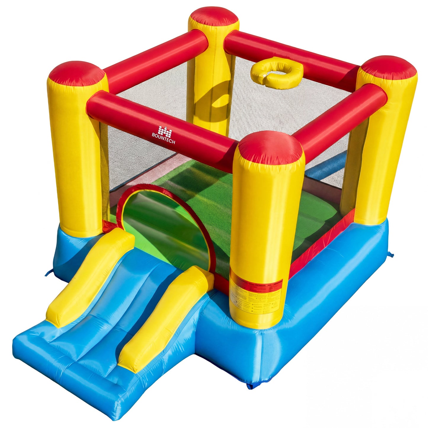 Inflatable Bounce House with Basketball Hoop and Slide