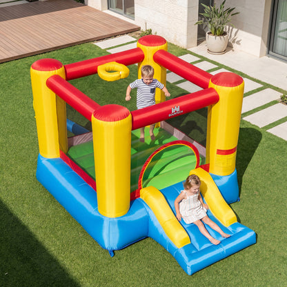 Inflatable Bounce House with Basketball Hoop and Slide